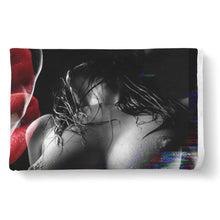 Erotic Television Screen With Edgy Lips Blanket