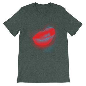 Fluorescent lips, Short-Sleeve Unisex T-Shirt