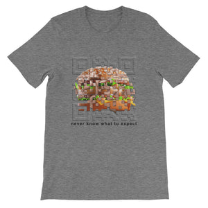 Hamburger Brains QR Code, Short-Sleeve Unisex T-Shirt