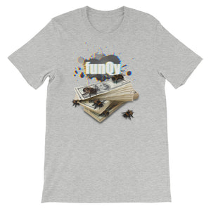 funQy Bees with Dollar Bills, Short-Sleeve Unisex T-Shirt