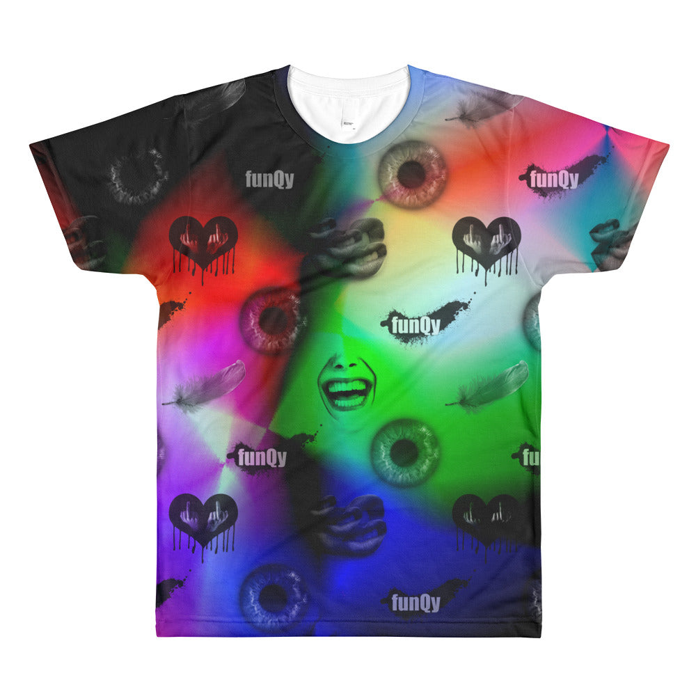 Gradient funQy Styles Pattern, All-Over Printed T-Shirt