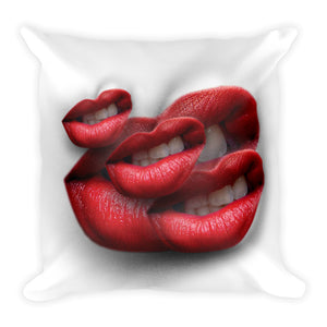 Paint, Ants and a lot of Lips, Square Pillow