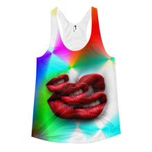 Gradient with a Lot of Lips, Women's racerback tank