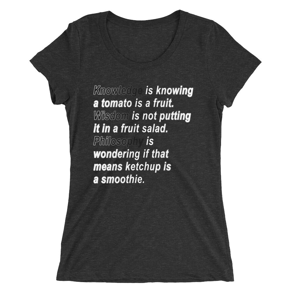 Philosophy, Ladies' short sleeve t-shirt