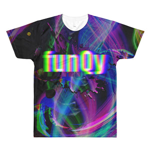 funQy Neon Glowing Dancing All-Over Printed T-Shirt