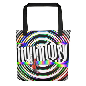 Neon Glowing funQy Bouncing Circles Tote bag