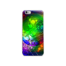 Rainbow Acid House Smiley with Broken Glass, iPhone Case