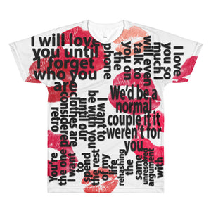 Funny Love Lines All-Over Printed T-Shirt