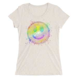 Rainbow Acid House Smiley, Ladies' short sleeve t-shirt